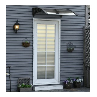 Πλαστικό Κιόσκι - Τέντα Πόρτας Εισόδου 100 x 100 x 26 cm Χρώματος Κ...