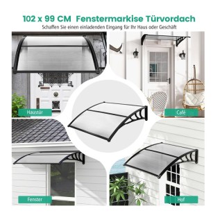 Πλαστικό Κιόσκι - Τέντα Πόρτας Εισόδου 102 x 99 x 28 cm Costway NP1...