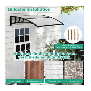 Πλαστικό Κιόσκι - Τέντα Πόρτας Εισόδου 122 x 99 x 28 cm Costway NP1... Πλαστικό Κιόσκι - Τέντα Πόρτας Εισόδου 122 x 99 x 28 cm Costway NP1...