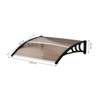 Πλαστικό Κιόσκι - Τέντα Πόρτας Εισόδου 80 x 120 x 23 cm Χρώματος Κα...