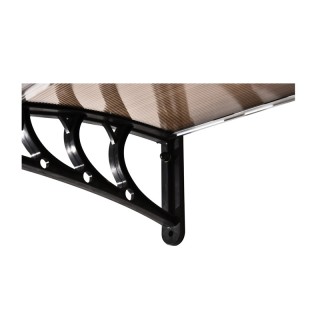 Πλαστικό Κιόσκι - Τέντα Πόρτας Εισόδου 80 x 120 x 23 cm Χρώματος Κα...