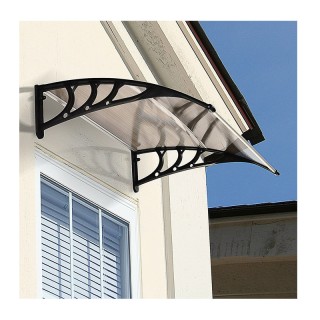 Πλαστικό Κιόσκι - Τέντα Πόρτας Εισόδου 80 x 120 x 23 cm Χρώματος Κα...