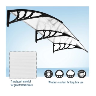 Πλαστικό Κιόσκι - Τέντα Πόρτας Εισόδου 80 x 120 x 23 cm Χρώματος Λε... Πλαστικό Κιόσκι - Τέντα Πόρτας Εισόδου 80 x 120 x 23 cm Χρώματος Λε...