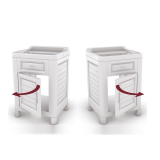 Πλαστικό Ντουλάπι με Νιπτήρα 60 x 51 x 89 cm Χρώματος Λευκό Artu Ba... Πλαστικό Ντουλάπι με Νιπτήρα 60 x 51 x 89 cm Χρώματος Λευκό Artu Ba...