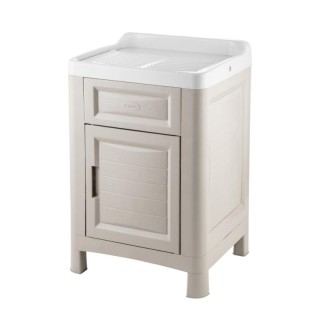 Πλαστικό Ντουλάπι με Νιπτήρα 60 x 51 x 89 cm Χρώματος Μπεζ Artu Bam... Πλαστικό Ντουλάπι με Νιπτήρα 60 x 51 x 89 cm Χρώματος Μπεζ Artu Bam...