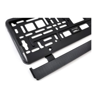 Πλαστικό Πλαίσιο Πίσω Πινακίδας Αυτοκινήτου Χρώματος Μαύρο/Carbon 5...