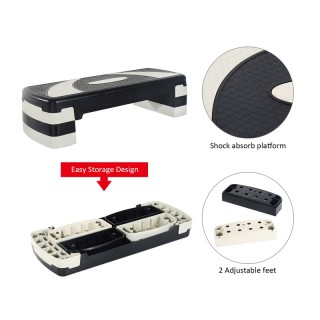 Πλαστικό Σκαλοπάτι Γυμναστικής Aerobic Stepper με Ρυθμιζόμενο Ύψος ...