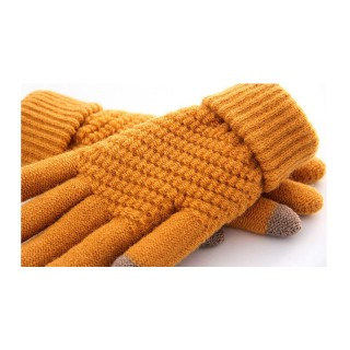 Πλεκτά Γάντια για Οθόνη Αφής Χρώματος Πορτοκαλί SPM DB7170