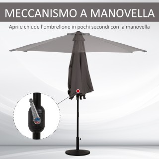 Outsunny Outsunny Outdoor Outdoor Ombrella σε αδιάβροχο Anti UV Pol... Outsunny Outsunny Outdoor Outdoor Ombrella σε αδιάβροχο Anti UV Pol...