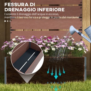 Ζαρντινιέρα εξωτερικού χώρου με πηχάκι για αναρριχώμενα φυτά, 72x38...