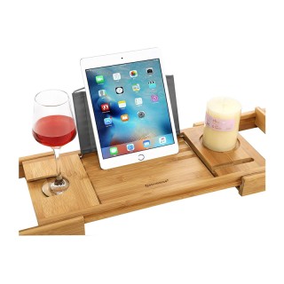 Πολυλειτουργικό Ράφι Μπανιέρας από Μπαμπού 75 -109 x 4.5 x 23 cm Χρ... Πολυλειτουργικό Ράφι Μπανιέρας από Μπαμπού 75 -109 x 4.5 x 23 cm Χρ...