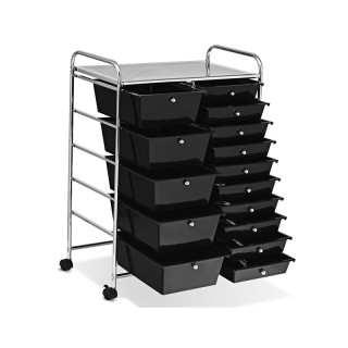 Πολυλειτουργικό Μεταλλικό Τρόλεϊ με 15 Πλαστικά Συρτάρια 62.5 x 37 ... Πολυλειτουργικό Μεταλλικό Τρόλεϊ με 15 Πλαστικά Συρτάρια 62.5 x 37 ...