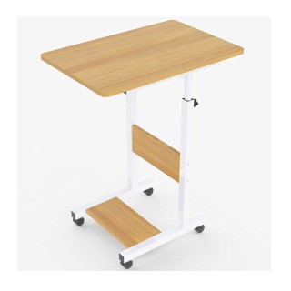 Πολυλειτουργικό Βοηθητικό Τροχήλατο Μεταλλικό Τραπεζάκι με Ρυθμιζόμ...