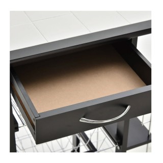 Πολυλειτουργικό Ξύλινο Τρόλεϊ Κουζίνας 57 x 37 x 83 cm HOMCOM 801-122