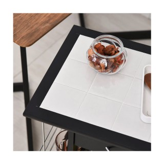 Πολυλειτουργικό Ξύλινο Τρόλεϊ Κουζίνας 57 x 37 x 83 cm HOMCOM 801-122