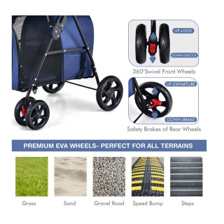 Πολυλειτουργικό Καρότσι Μεταφοράς Κατοικίδιου 4 σε 1 51 x 68 x 107 ...