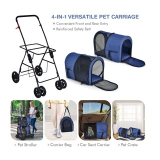 Πολυλειτουργικό Καρότσι Μεταφοράς Κατοικίδιου 4 σε 1 51 x 68 x 107 ... Πολυλειτουργικό Καρότσι Μεταφοράς Κατοικίδιου 4 σε 1 51 x 68 x 107 ...