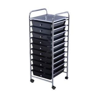 Πολυλειτουργικό Μεταλλικό Τρόλεϊ με 10 Συρτάρια 33 x 37 x 86 cm Cos...