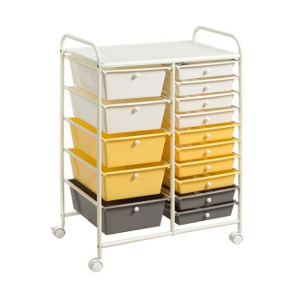 Πολυλειτουργικό Μεταλλικό Τρόλεϊ με 15 Συρτάρια 62.5 x 37 x 87 cm C... Πολυλειτουργικό Μεταλλικό Τρόλεϊ με 15 Συρτάρια 62.5 x 37 x 87 cm C...
