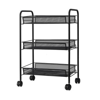 Πολυλειτουργικό Μεταλλικό Τρόλεϊ με 3 Ράφια 44 x 27 x 64 cm Verk Gr... Πολυλειτουργικό Μεταλλικό Τρόλεϊ με 3 Ράφια 44 x 27 x 64 cm Verk Gr...