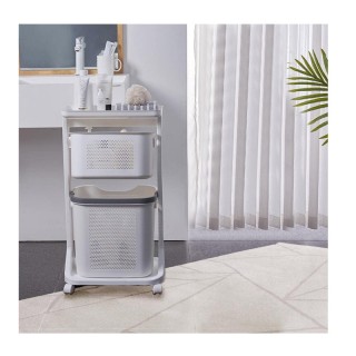 Πολυλειτουργικό Πλαστικό Τρόλεϊ με 2 Καλάθια 43.5 x 33 x 80 cm Χρώμ... Πολυλειτουργικό Πλαστικό Τρόλεϊ με 2 Καλάθια 43.5 x 33 x 80 cm Χρώμ...
