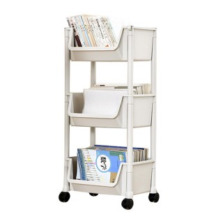 Πολυλειτουργικό Πλαστικό Τρόλεϊ με 3 Ράφια 25.5 x 26 x 76 cm Χρώματ...