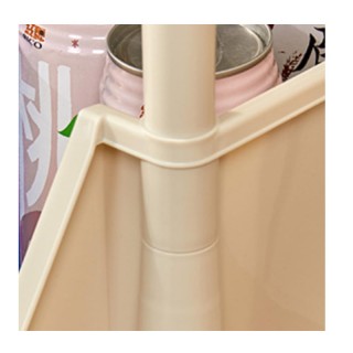 Πολυλειτουργικό Πλαστικό Τρόλεϊ με 3 Ράφια 25.5 x 26 x 76 cm Χρώματ...