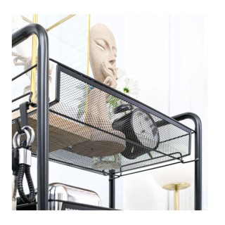 Πολυλειτουργικό Μεταλλικό Τρόλεϊ με 3 Ράφια 45 x 26.5 x 63 cm HOMCO...