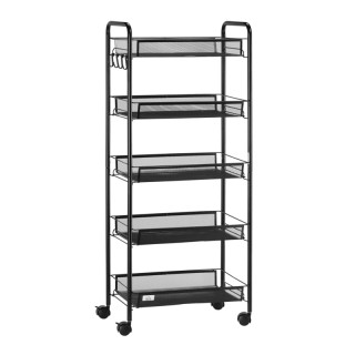 Πολυλειτουργικό Μεταλλικό Τρόλεϊ με 5 Ράφια 45 x 26.5 x 106 cm HOMC...