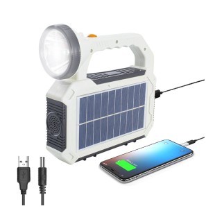 Πολυλειτουργικός Ηλιακός Φακός με Φως Έκτακτης Ανάγκης και Θύρα USB...