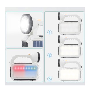 Πολυλειτουργικός Ηλιακός Φακός με Φως Έκτακτης Ανάγκης και Θύρα USB... Πολυλειτουργικός Ηλιακός Φακός με Φως Έκτακτης Ανάγκης και Θύρα USB...