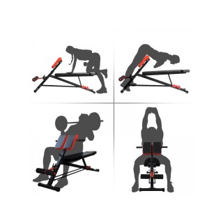 Πολυλειτουργικός Πάγκος Γυμναστικής Sit Up 64 x 146 x 73.5-85 cm HO...