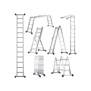 Πολυμορφική Τηλεσκοπική Σκάλα Αλουμινίου 3.7 m Costway TH10023 Πολυμορφική Τηλεσκοπική Σκάλα Αλουμινίου 3.7 m Costway TH10023