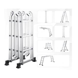 Πολυμορφική Τηλεσκοπική Σκάλα Αλουμινίου 3.7 m Costway TH10023 Πολυμορφική Τηλεσκοπική Σκάλα Αλουμινίου 3.7 m Costway TH10023