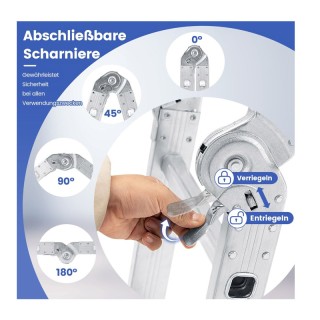 Πολυμορφική Τηλεσκοπική Σκάλα Αλουμινίου 3.7 m Costway TH10023 Πολυμορφική Τηλεσκοπική Σκάλα Αλουμινίου 3.7 m Costway TH10023