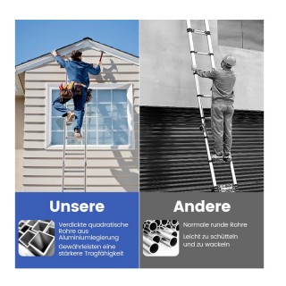 Πολυμορφική Τηλεσκοπική Σκάλα Αλουμινίου 3.7 m Costway TH10023 Πολυμορφική Τηλεσκοπική Σκάλα Αλουμινίου 3.7 m Costway TH10023