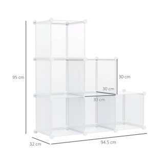 Πολυμορφική Παπουτσοθήκη με 6 Κύβους Αποθήκευσης 94.5 x 32 x 162 cm...