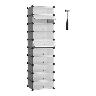 Πολυμορφική Πλαστική Παπουτσοθήκη με 10 Θήκες Χρώματος Γκρι Songmic... Πολυμορφική Πλαστική Παπουτσοθήκη με 10 Θήκες Χρώματος Γκρι Songmic...