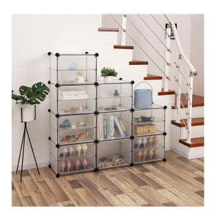 Πολυμορφική Πλαστική Παπουτσοθήκη με 9 Κύβους 123 x 31 x 93 cm Song...