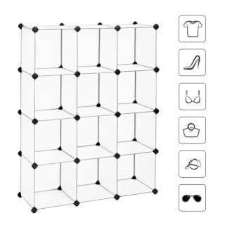 Πολυμορφική Βιβλιοθήκη με 12 Κύβους Αποθήκευσης 93 x 31 x 123 cm So... Πολυμορφική Βιβλιοθήκη με 12 Κύβους Αποθήκευσης 93 x 31 x 123 cm So...