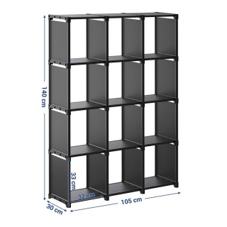 Πολυμορφική Βιβλιοθήκη με 12 Κύβους Αποθήκευσης 105 x 30 x 140 cm S... Πολυμορφική Βιβλιοθήκη με 12 Κύβους Αποθήκευσης 105 x 30 x 140 cm S...