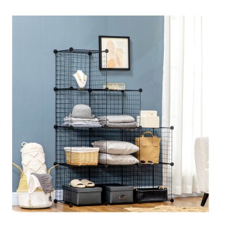 Πολυμορφική Βιβλιοθήκη με 9 Κύβους Αποθήκευσης 35 x 35 x 35 cm HOMC...