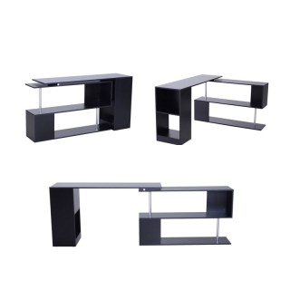 Πολυμορφικό Ξύλινο Γραφείο 140 x 120 x 78 cm HOMCOM 836-072BK