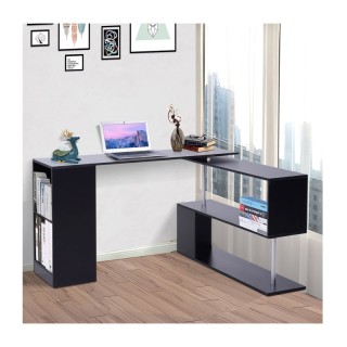 Πολυμορφικό Ξύλινο Γραφείο 140 x 120 x 78 cm HOMCOM 836-072BK