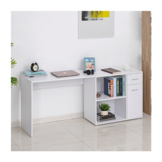 Πολυμορφικό Ξύλινο Γραφείο 173 x 39.8 x 74 cm HOMCOM 836-073WT Πολυμορφικό Ξύλινο Γραφείο 173 x 39.8 x 74 cm HOMCOM 836-073WT