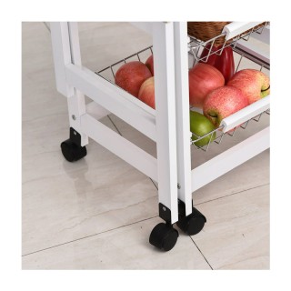 Πολυμορφικό Μεταλλικό Τρόλεϊ Κουζίνας με 1 Συρτάρι και 3 Καλάθια 77...