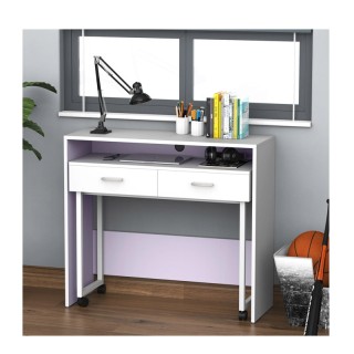 Πολυμορφικό Ξύλινο Γραφείο 100 x 36 x 88 cm HOMCOM 920-021V01WT Πολυμορφικό Ξύλινο Γραφείο 100 x 36 x 88 cm HOMCOM 920-021V01WT