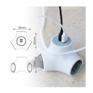 Πολύπριζο 3 Θέσεων με 2 Θύρες USB και Καλώδιο 1.4 m GSC 103000014 Πολύπριζο 3 Θέσεων με 2 Θύρες USB και Καλώδιο 1.4 m GSC 103000014