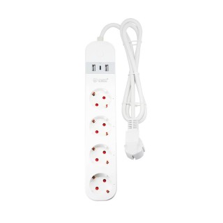 Πολύπριζο Smart Ασφαλείας 4 Θέσεων με 2 Θύρες USB και Type-C 1.5 m ...