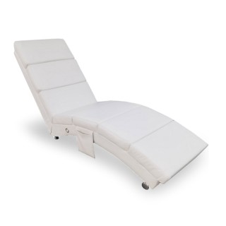 Πολυθρόνα - Ανάκλιντρο 55 x 186 x 89 cm Χρώματος Λευκό Bakaji 02815340 Πολυθρόνα - Ανάκλιντρο 55 x 186 x 89 cm Χρώματος Λευκό Bakaji 02815340